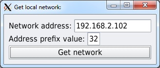 Network address and prefix dialog